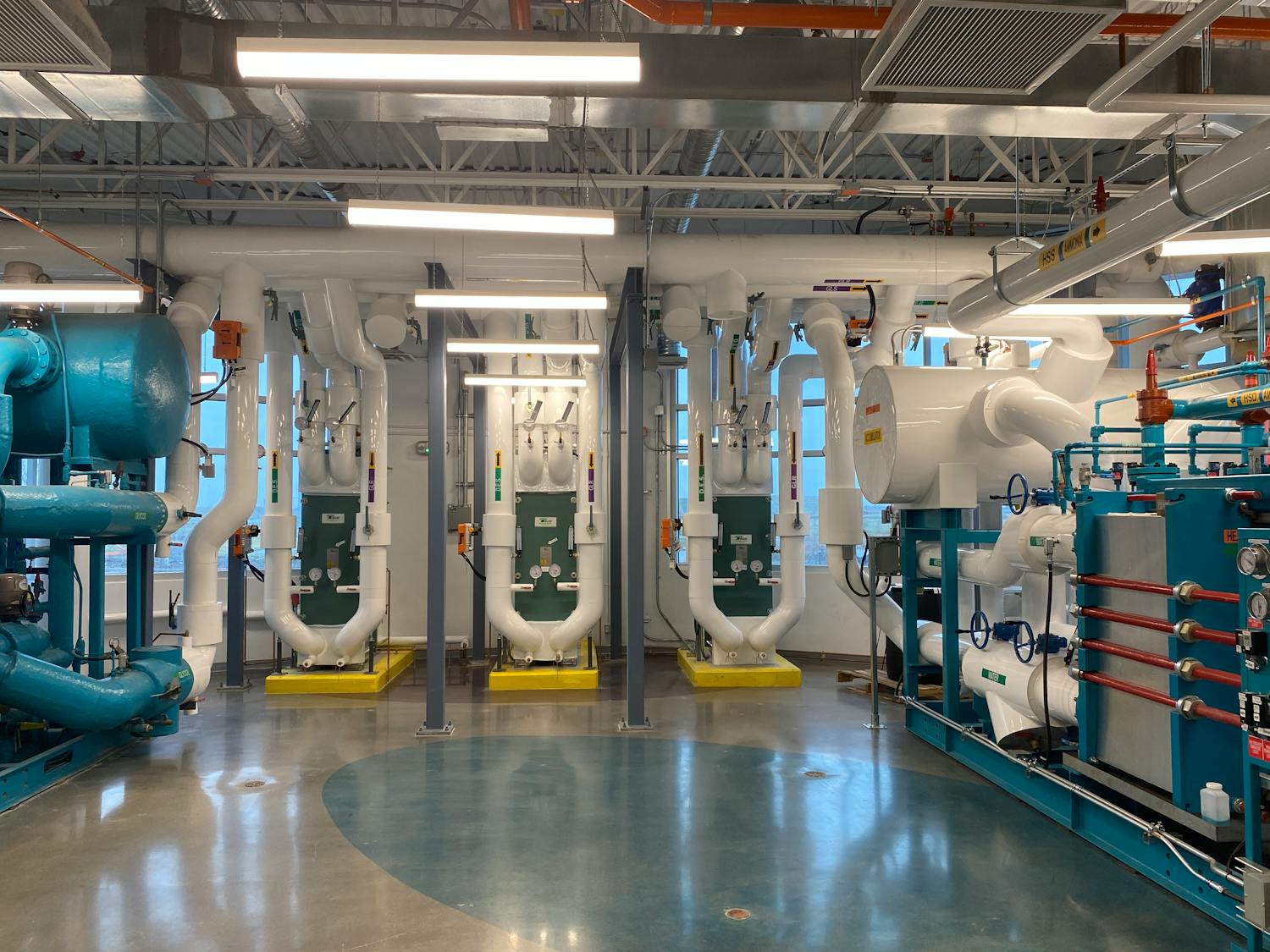 Sala de compresores de frío industrial / central de refrigeración